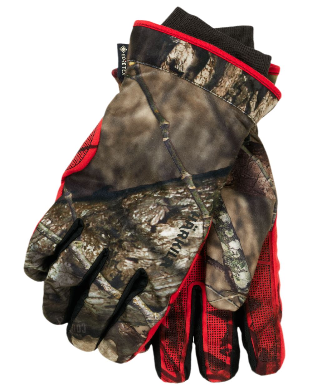 Mossy Oak Break-Up Country Mossy Oak Red Coloured Harkila Moose Hunter 2.0 GTX Gloves on white background 