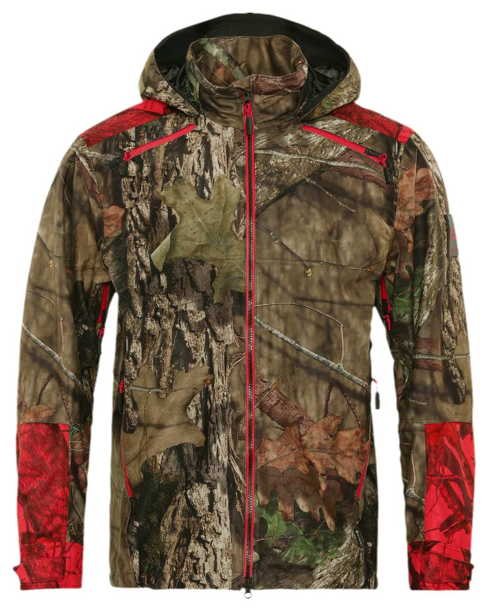 Mossy Oak Break-Up Country Mossy Oak Red Coloured Harkila Moose Hunter 2.0 GTX Jacket on white background 