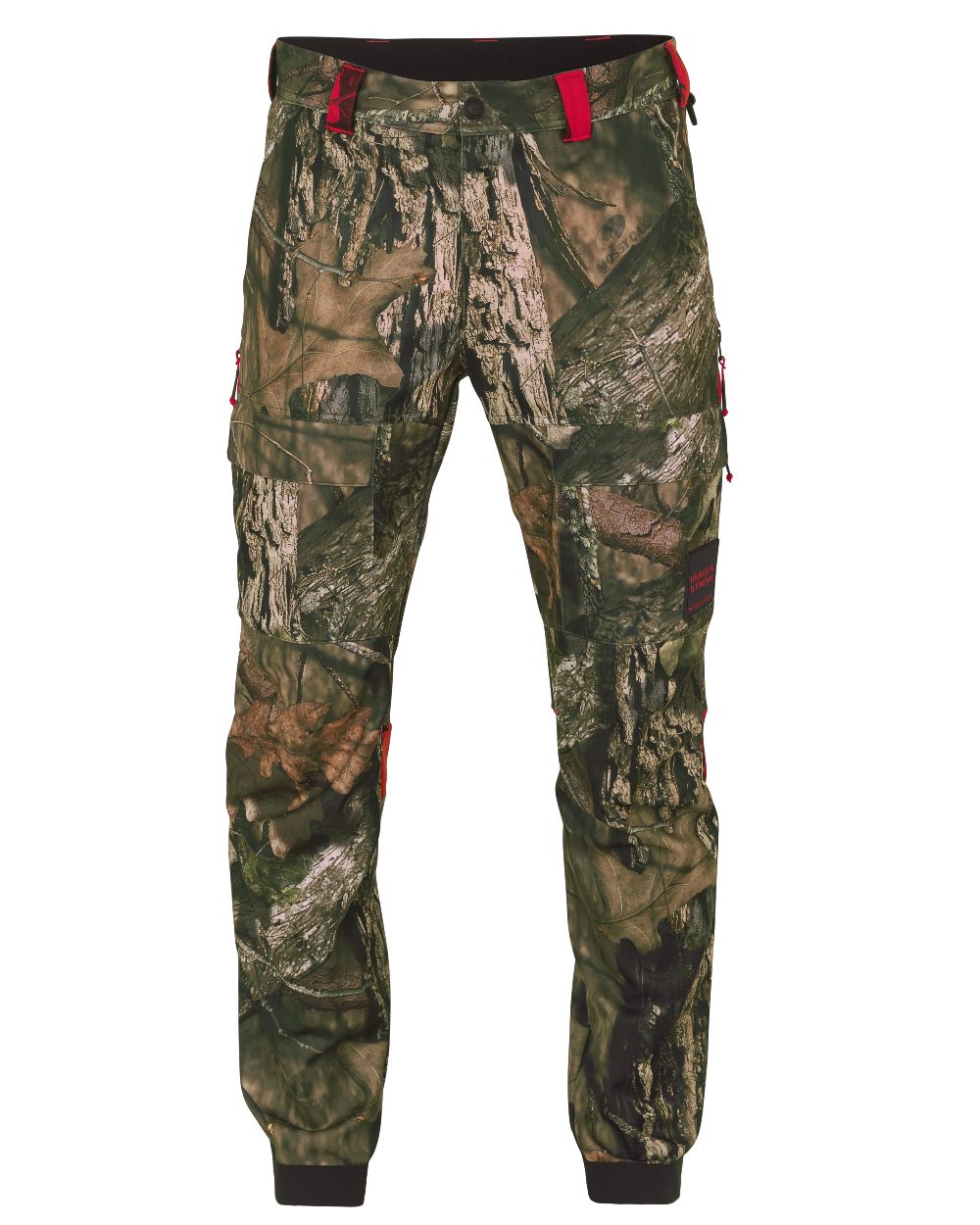 Mossy Oak Break Up Country Red coloured Harkila Moose Hunter 2.0 Light Trousers on white background