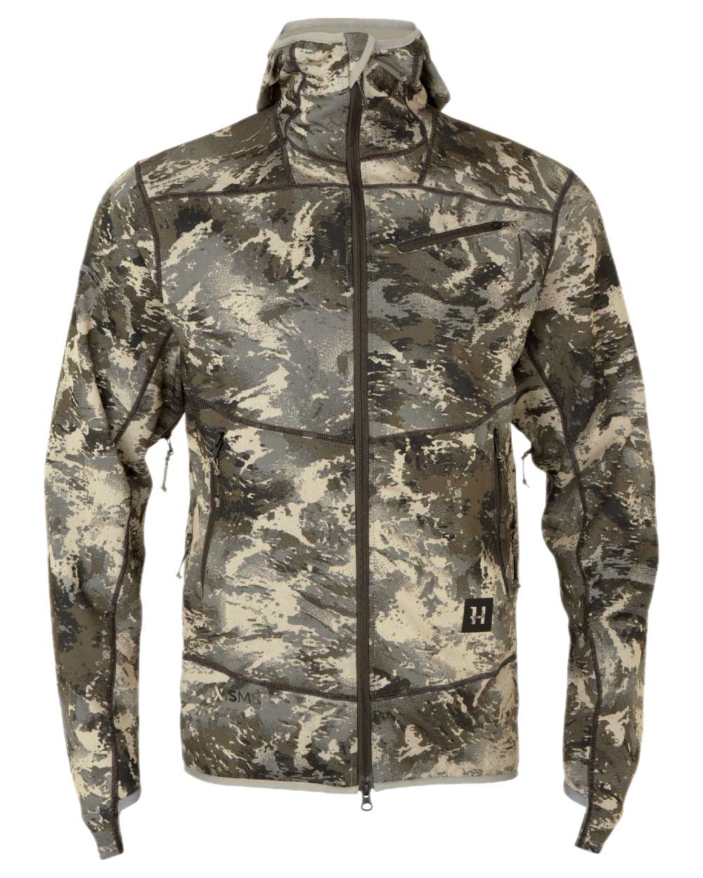 AXIS Mountain Coloured Harkila Mountain Hunter Expedition Fleece Hoodie on white background 