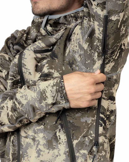 AXIS Mountain Coloured Harkila Mountain Hunter Expedition Fleece Hoodie on white background 