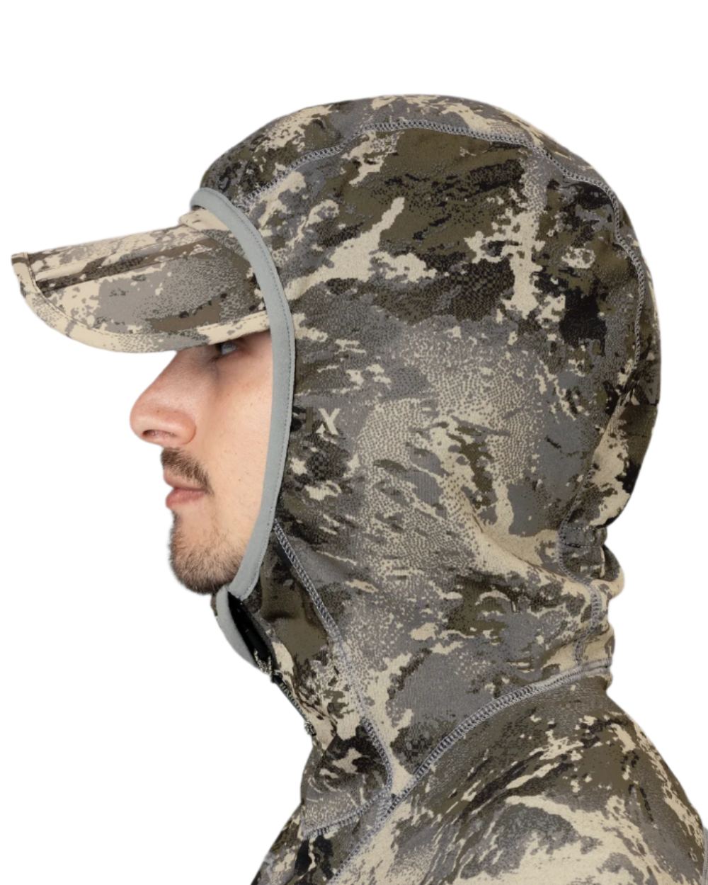 AXIS Mountain Coloured Harkila Mountain Hunter Expedition Fleece Hoodie on white background 