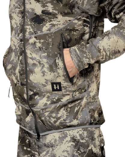 AXIS Mountain Coloured Harkila Mountain Hunter Expedition Fleece Hoodie on white background 