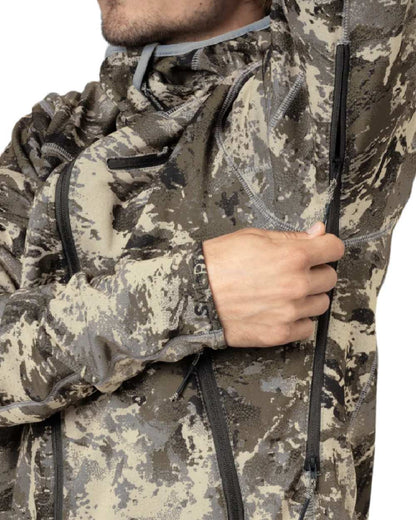 AXIS Mountain Coloured Harkila Mountain Hunter Expedition Fleece Hoodie on white background 