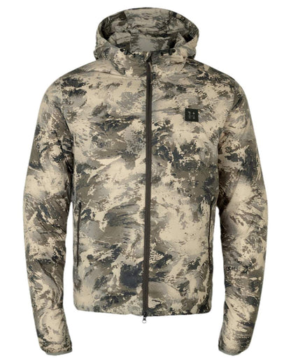 AXIS Mountain Coloured Harkila Mountain Hunter Expedition Packable Down Jacket on white background 