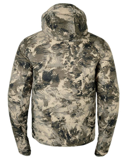 AXIS Mountain Coloured Harkila Mountain Hunter Expedition Packable Down Jacket on white background 