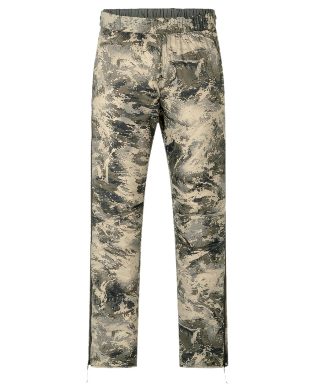 AXIS Mountain Coloured Harkila Mountain Hunter Expedition Packable Down Trousers on white background 