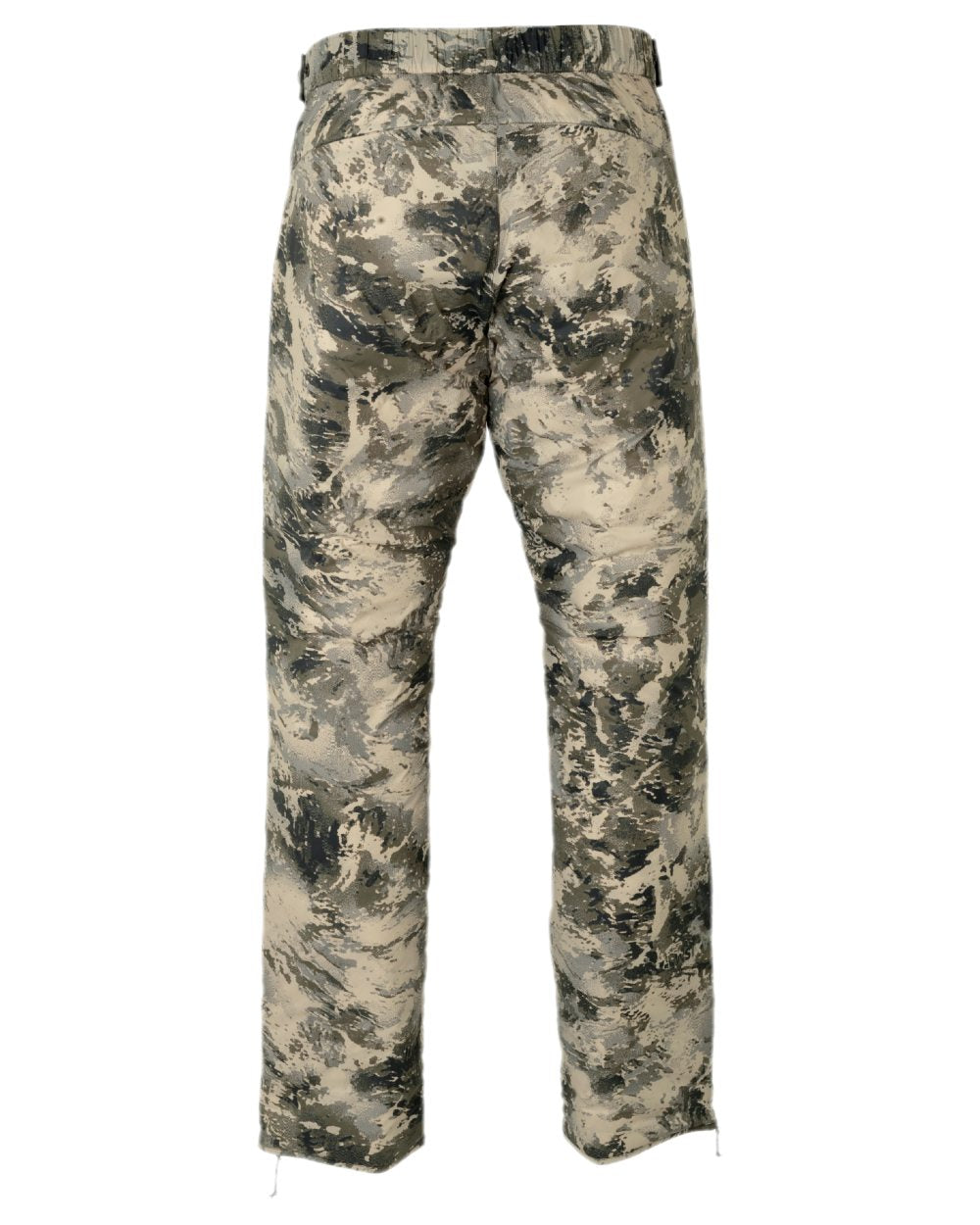 AXIS Mountain Coloured Harkila Mountain Hunter Expedition Packable Down Trousers on white background 