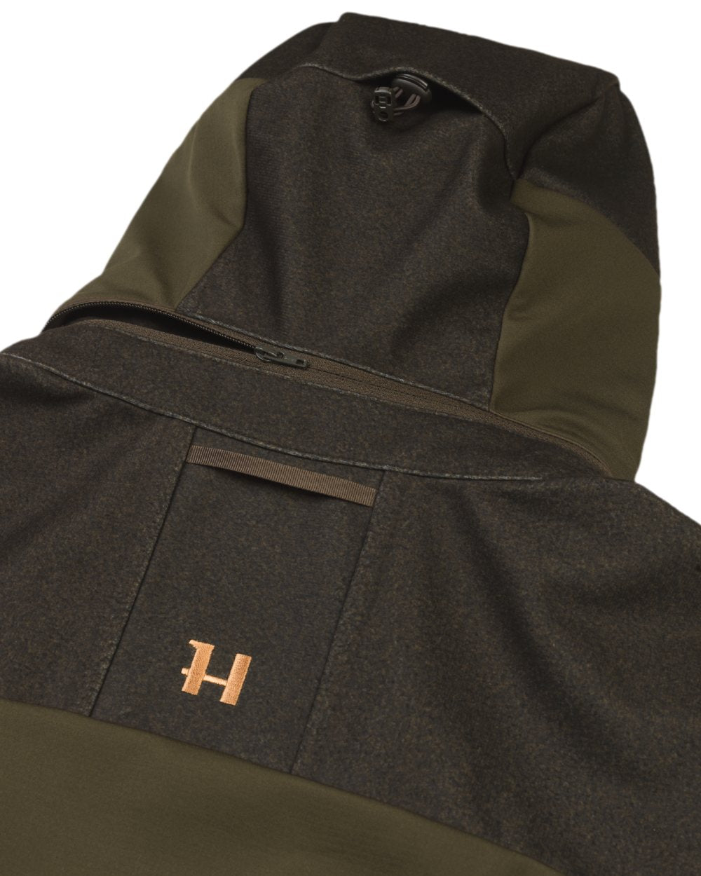 Willow Green Coloured Harkila Mountain Hunter Hybrid Jacket on white background 
