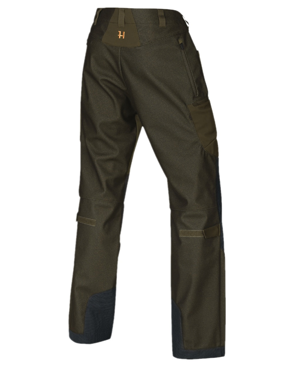 Willow Green Coloured Harkila Mountain Hunter Hybrid Trousers on white background 