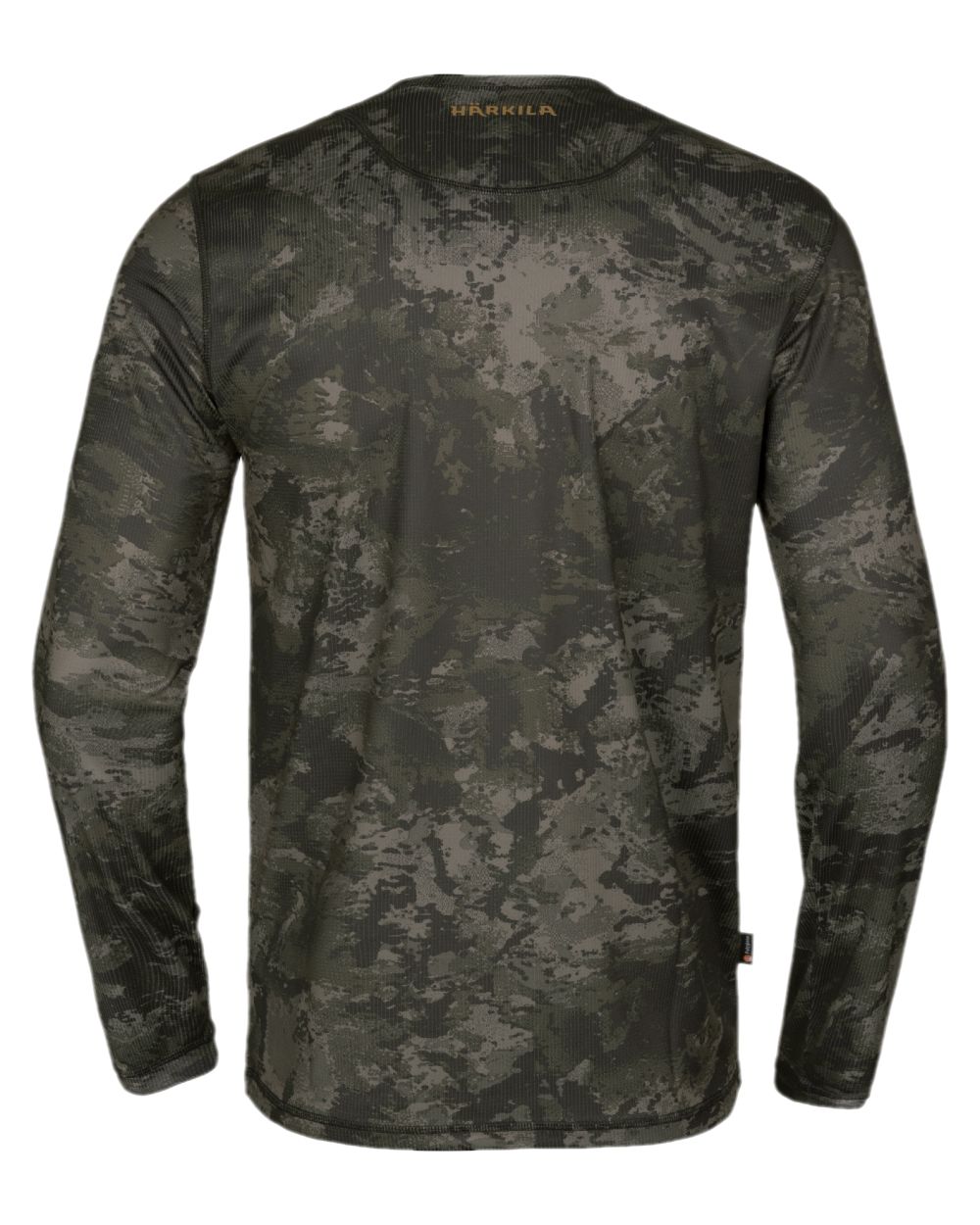 Axis Black Coloured Harkila NOCTYX Camo Long Sleeve T-Shirt on white background 