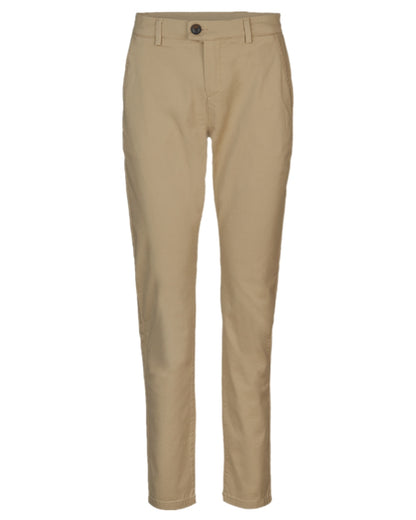 Sand Coloured Harkila Norberg Lady Chinos on white background 