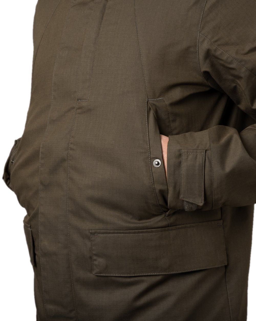 Willow Green Coloured Harkila Nordic Hunter HWS Jacket on white background 