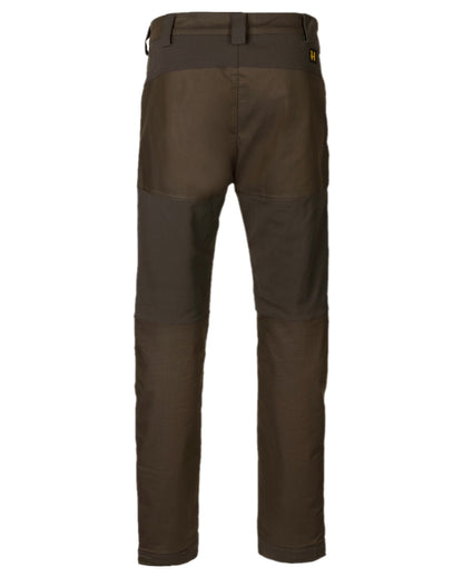 Willow Green Shadow Brown Coloured Harkila Nordic Hunter HWS Trousers on white background 