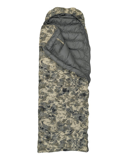 Axis MSP Mountain Coloured Harkila One Camo HSP Sleeping Bag on white background 