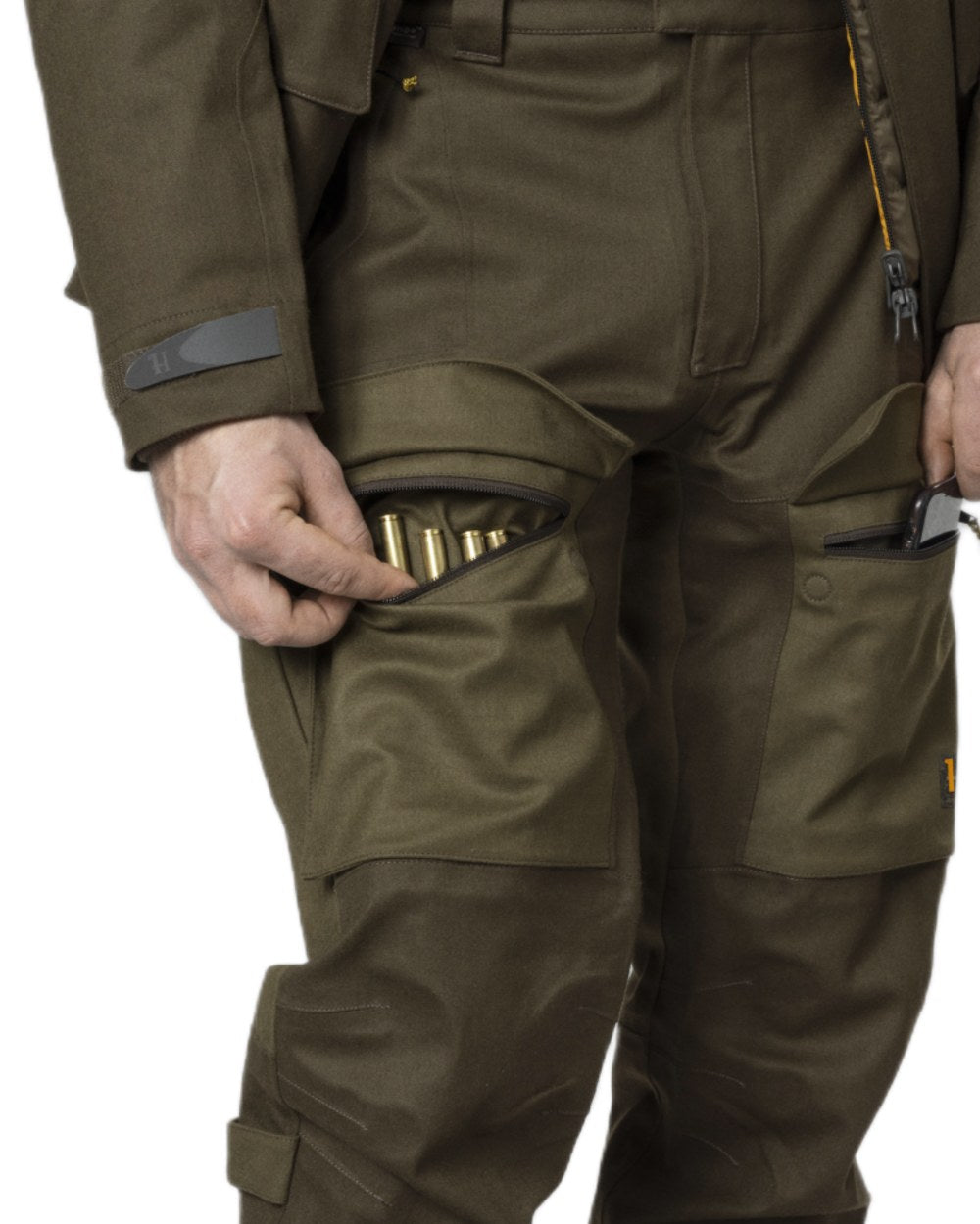 Willow Green Light Willow Green Coloured Harkila One Ultimate Trousers on white background 
