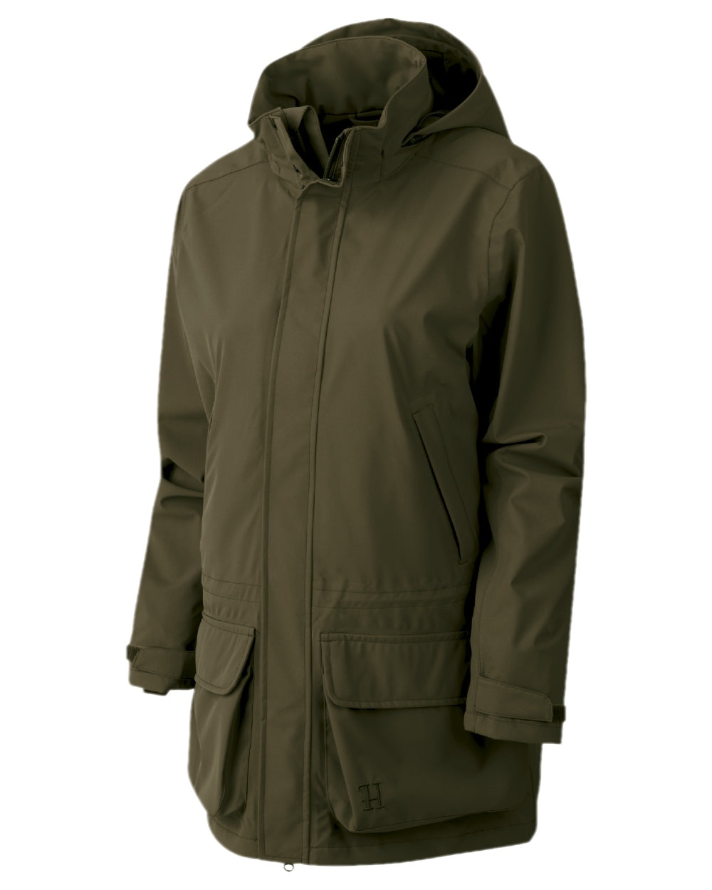 Willow Green Coloured Harkila Orton Packable Lady Jacket on white background 