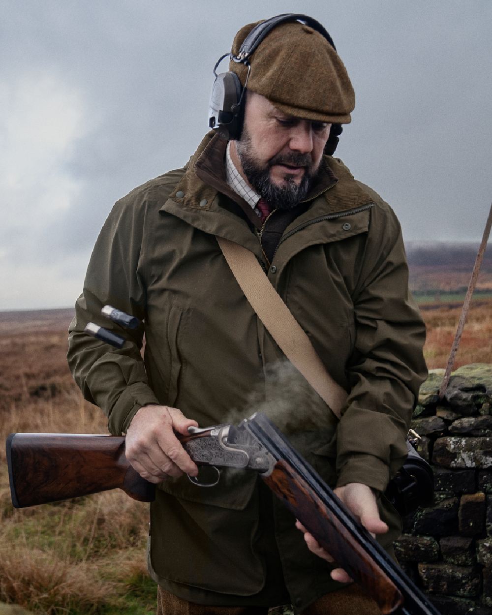 Willow Green Coloured Harkila Orton Tech HWS Jacket on outdoor background 