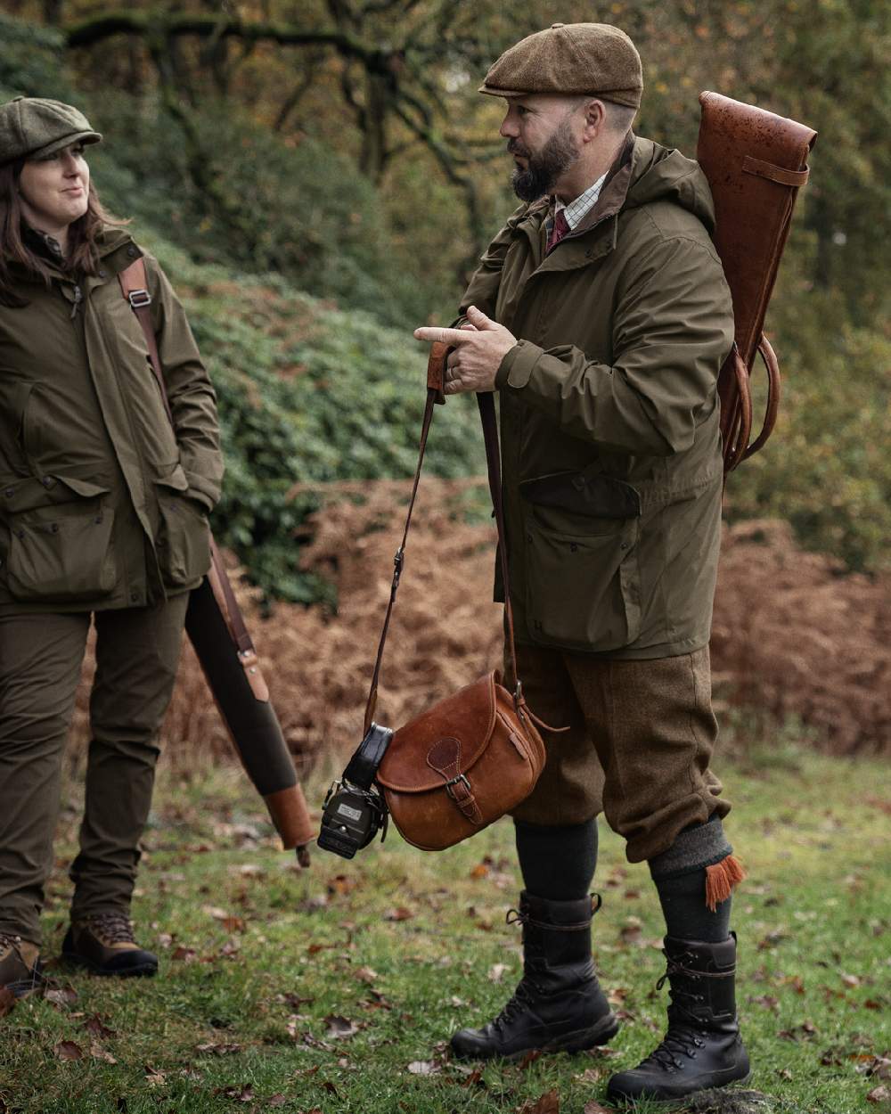 Willow Green Coloured Harkila Orton Tech HWS Jacket on outdoor background 