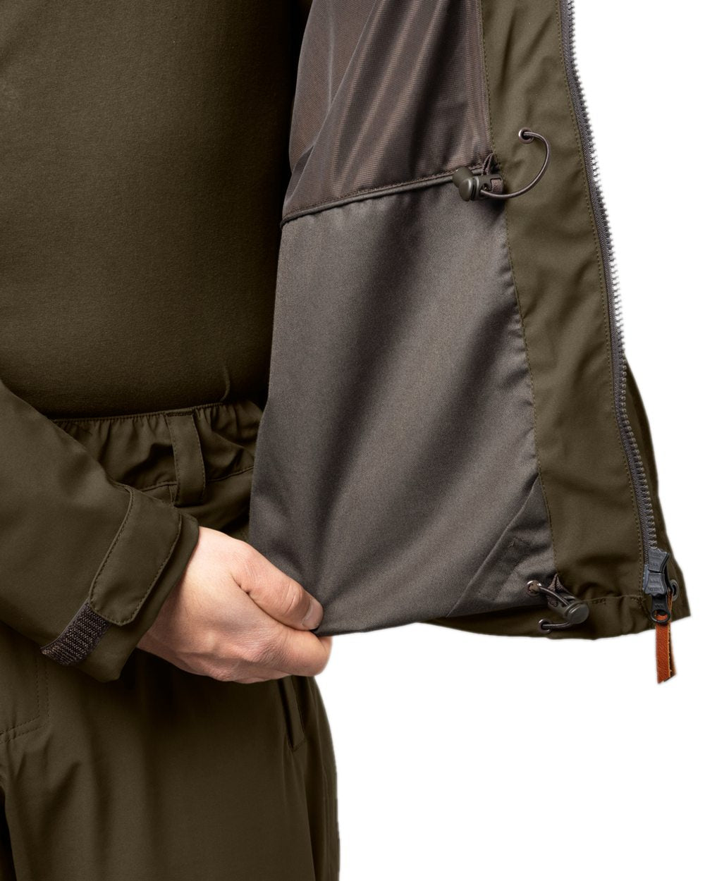 Willow Green Coloured Harkila Orton Tech HWS Jacket on white background 