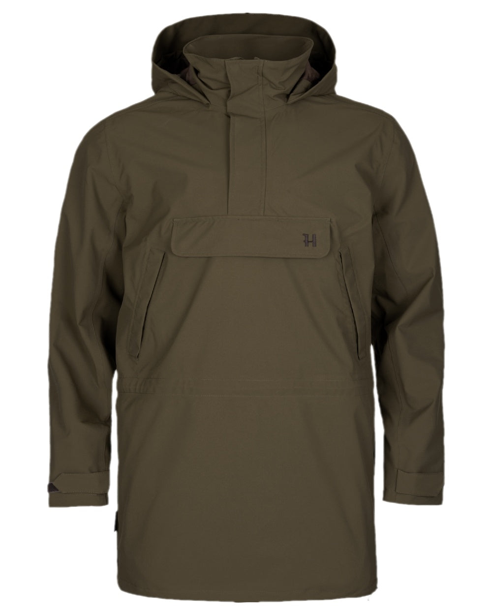 Willow Green Coloured Harkila Orton Tech HWS Packable Smock on white background 