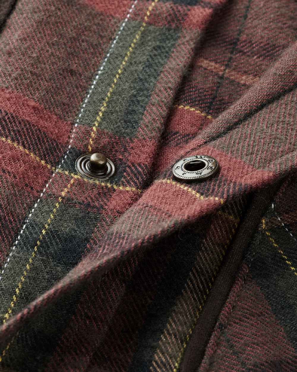 Red Check Coloured Harkila Pajala Check Shirt on white background 