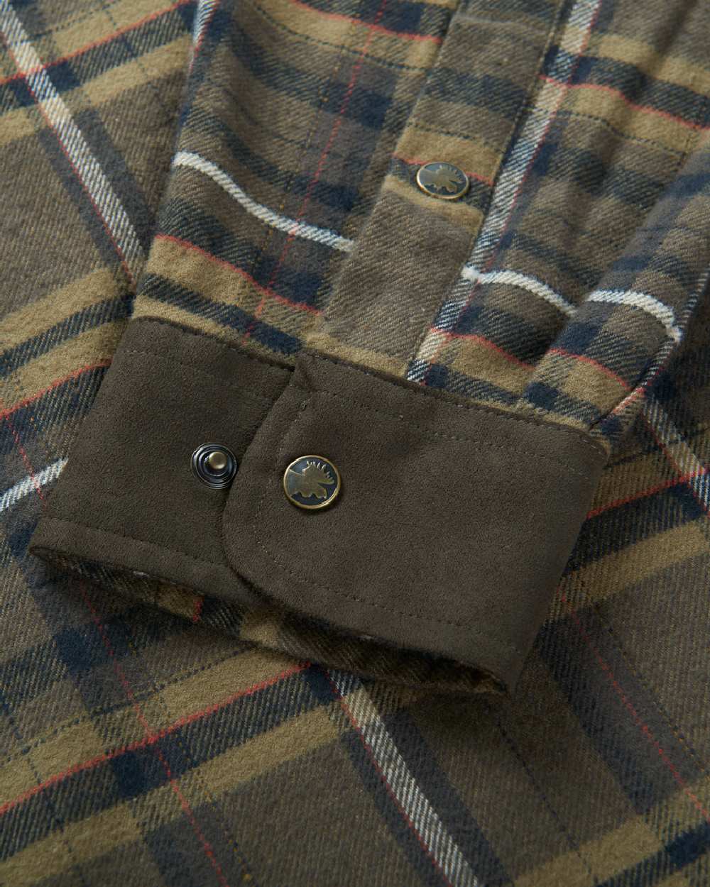 Willow Green Coloured Harkila Pajala Check Shirt on white background 