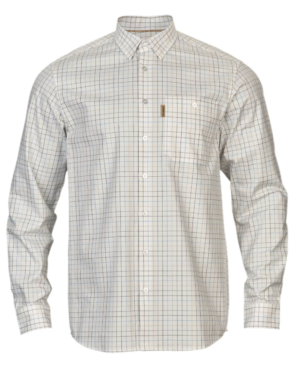Naval Blue Coloured Harkila Portfield Long Sleeve Shirt on white background 