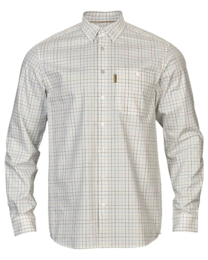 Naval Blue Coloured Harkila Portfield Long Sleeve Shirt on white background 