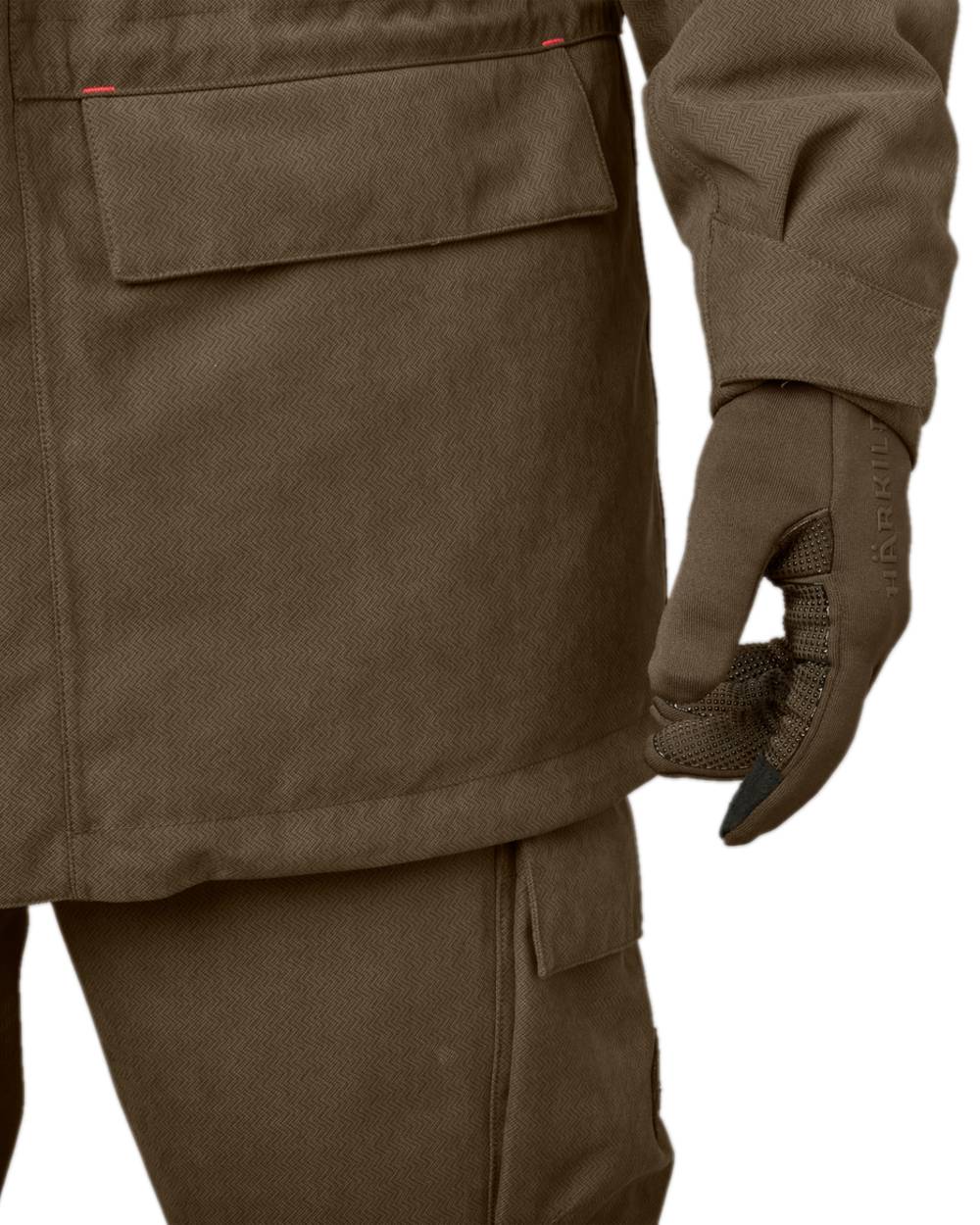 Willow Green Coloured Harkila Power Stretch Gloves on white background 