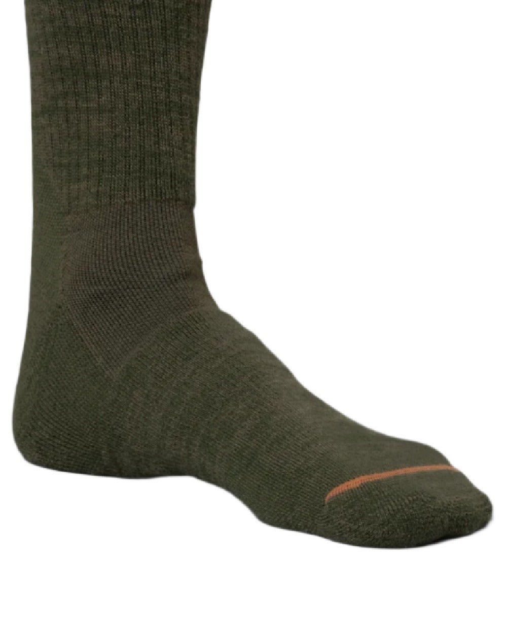 Green Shadow Brown Coloured Harkila Pro Hunter 2.0 Long Socks on white background 