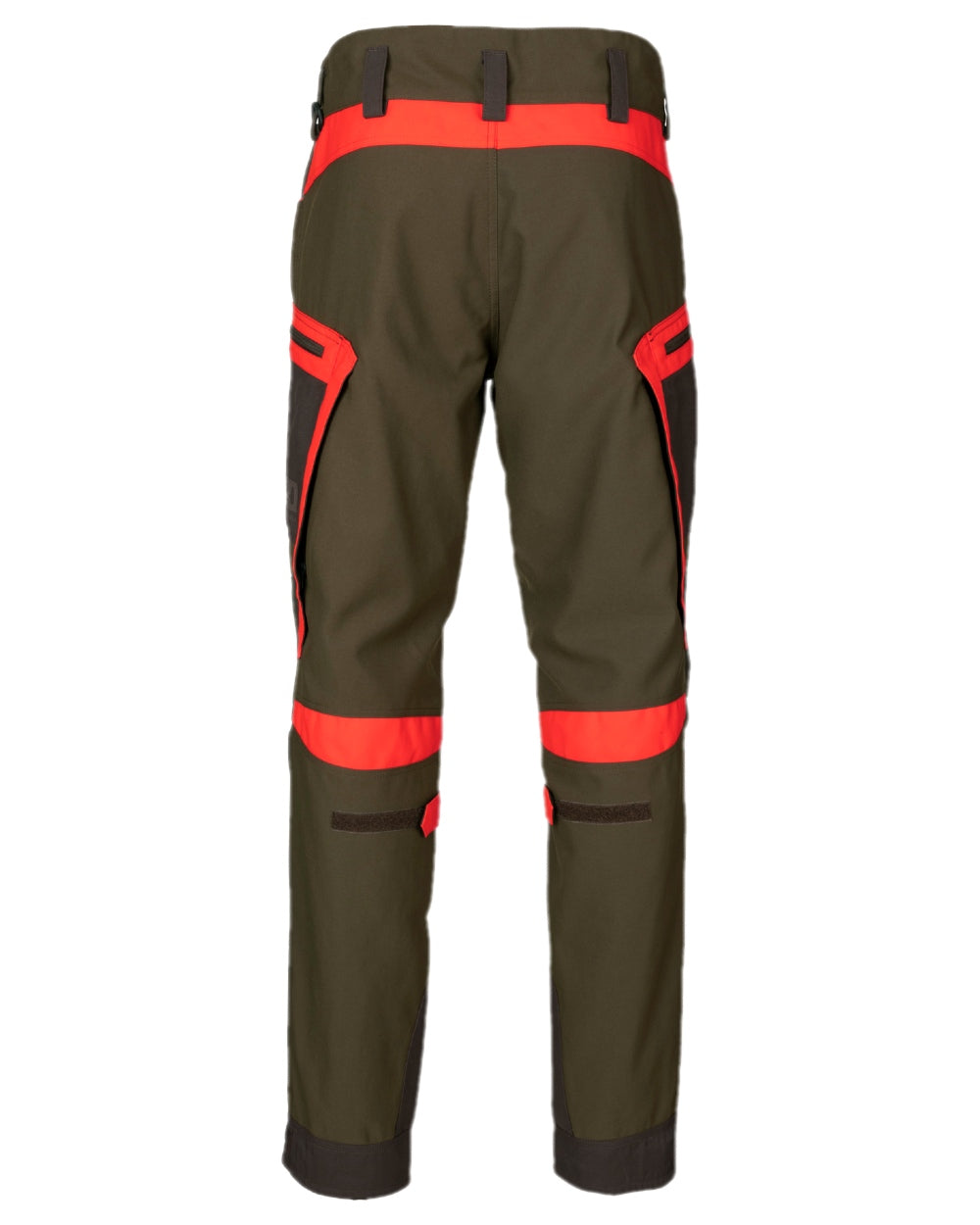 Willow Green Orange Coloured Harkila Pro Hunter Dog Keeper GTX Trousers on white background 