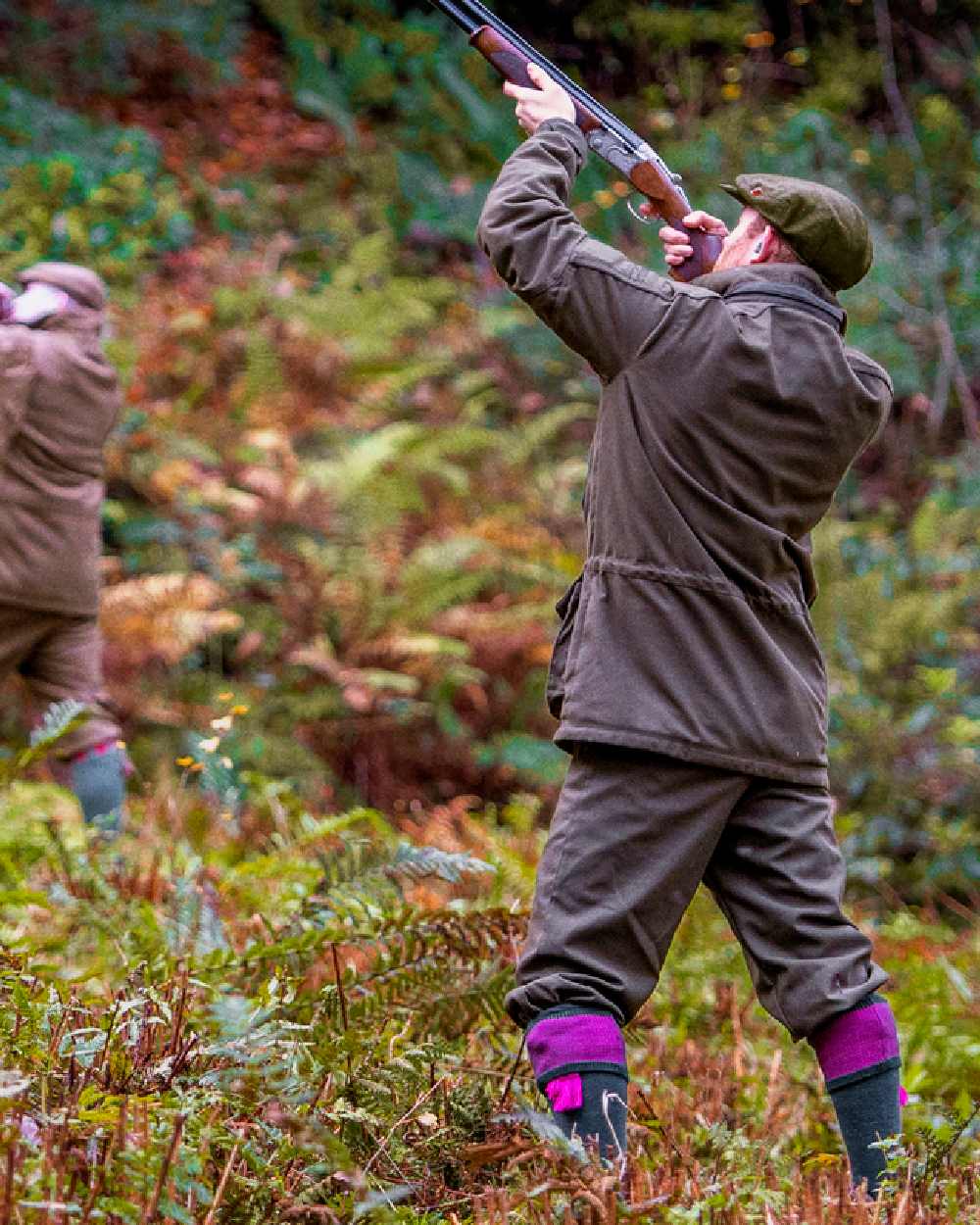 Willow Green Coloured Harkila Pro Hunter Endure Jacket on outdoor background 