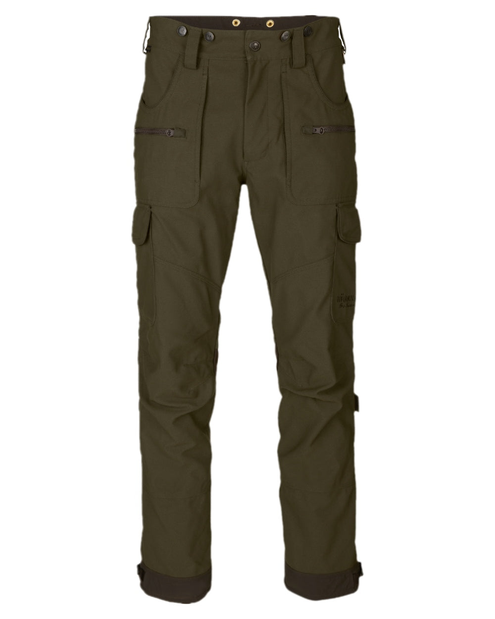Willow Green Coloured Harkila Pro Hunter Endure Trousers on white background 