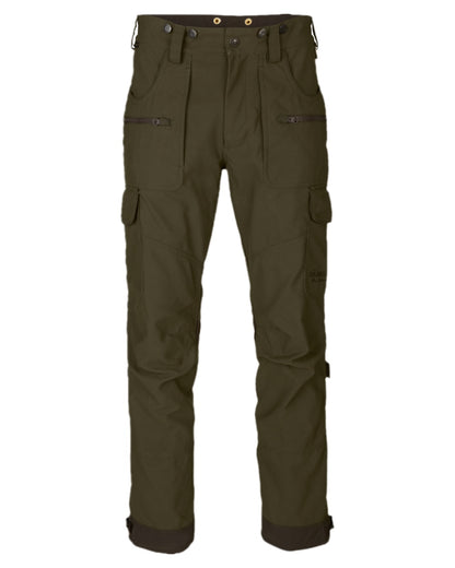 Willow Green Coloured Harkila Pro Hunter Endure Trousers on white background 