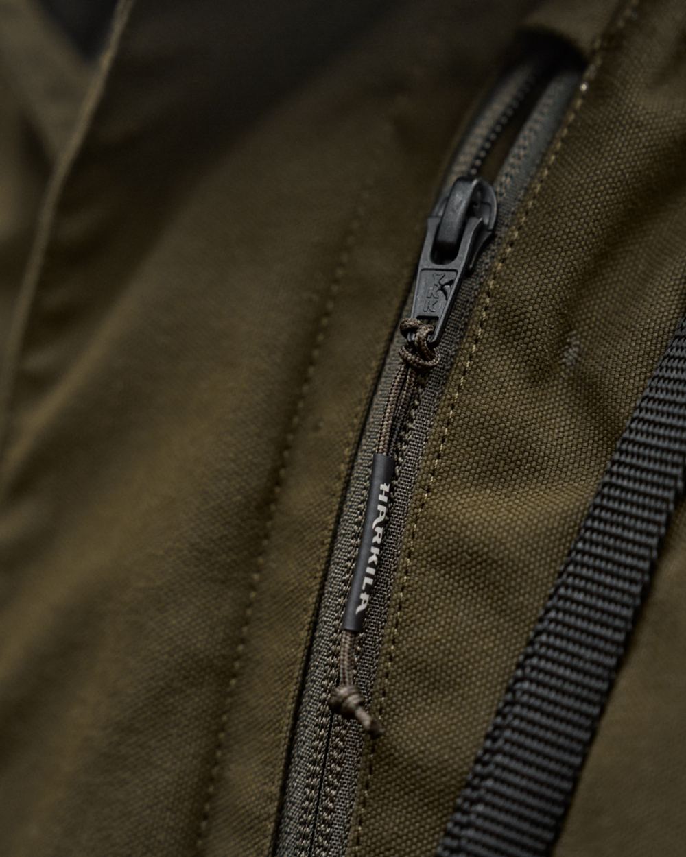 Willow Green Coloured Harkila Pro Hunter GTX Legacy Jacket on outdoor background 