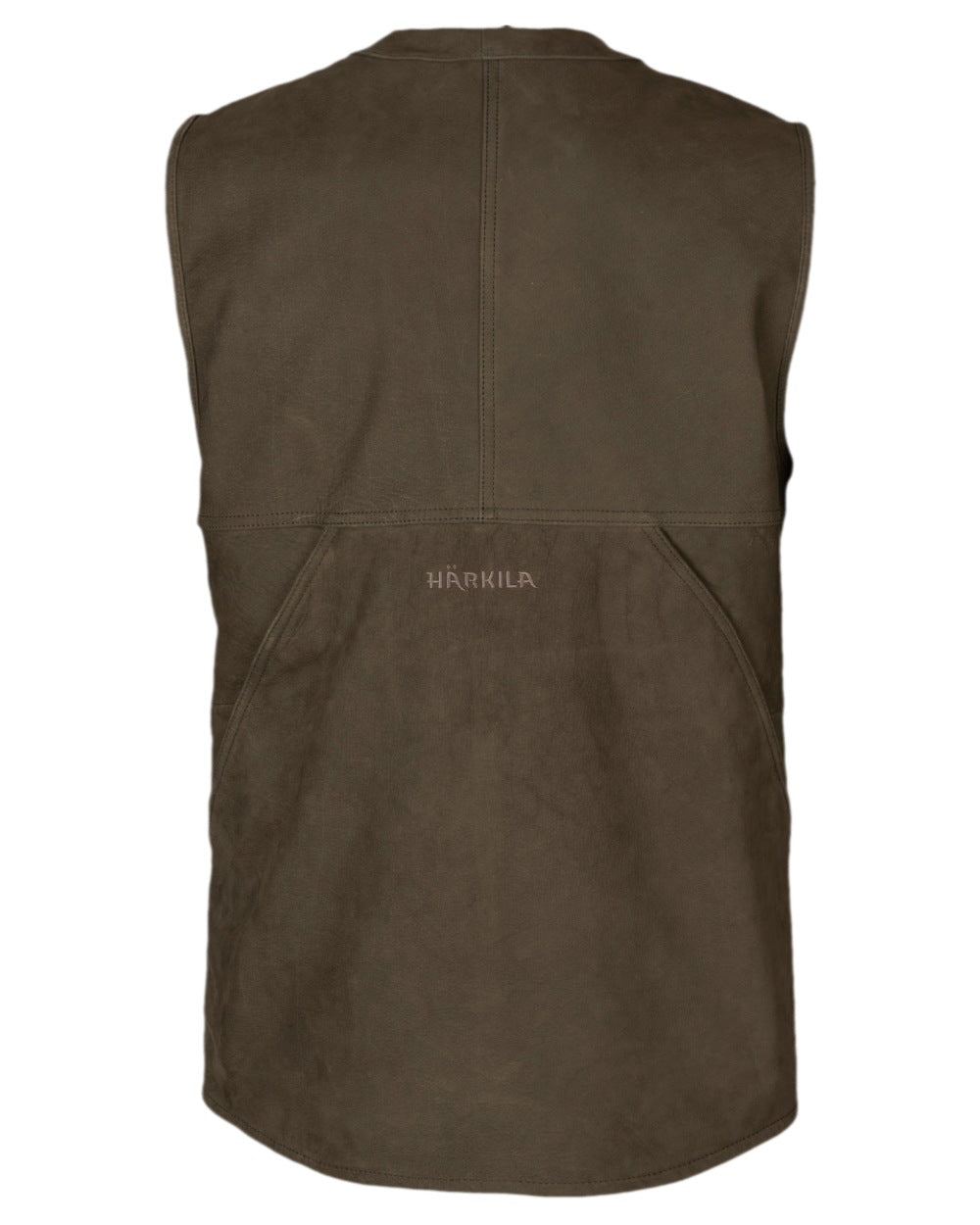 Willow Green Coloured Harkila Pro Hunter Leather Waistcoat on white background 