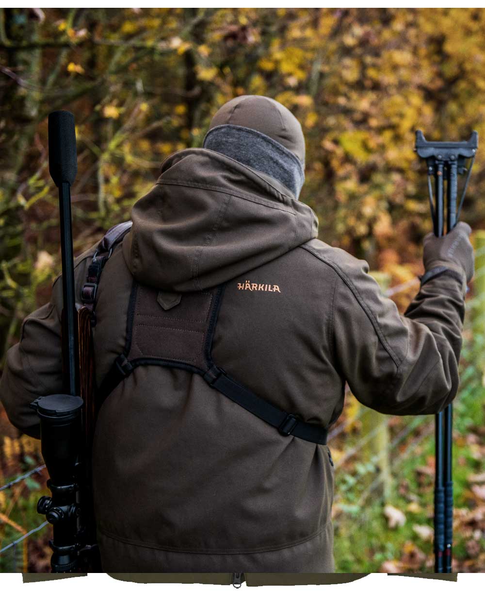 Rear view Harkila Pro Hunter Move 2.0 GTX Jacket is the ultimate jacket for the hunting