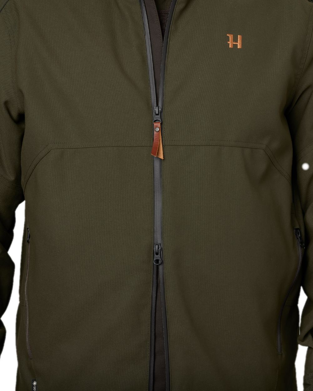 Willow Green Coloured Harkila Pro Hunter Move 2.0 GTX Jacket on white background 