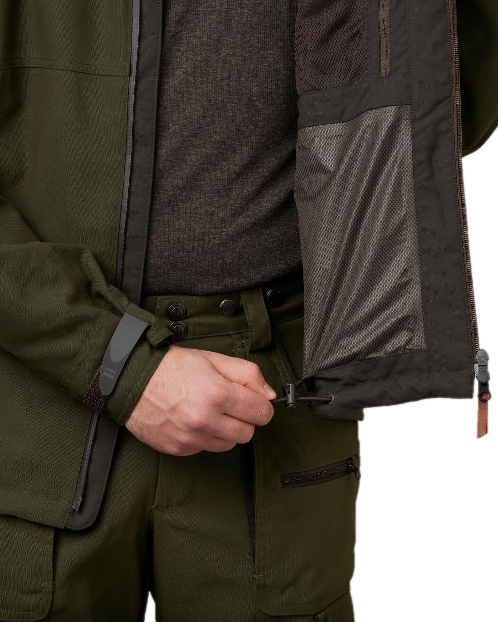 Willow Green Coloured Harkila Pro Hunter Move 2.0 GTX Jacket on white background 