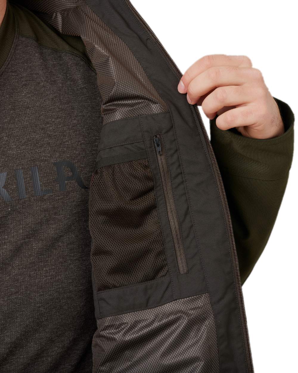 Willow Green Coloured Harkila Pro Hunter Move 2.0 GTX Jacket on white background 