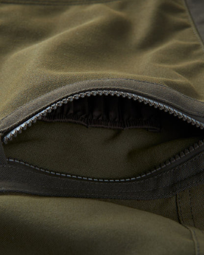 Willow Green Coloured Harkila Pro Hunter Move Trousers on white background 