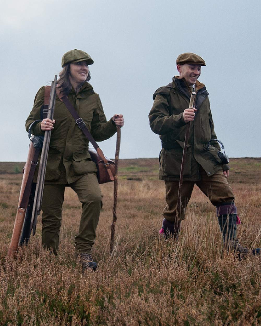 Willow Green Coloured Harkila Pro Hunter Shooting GTX Jacket on outdoor background 