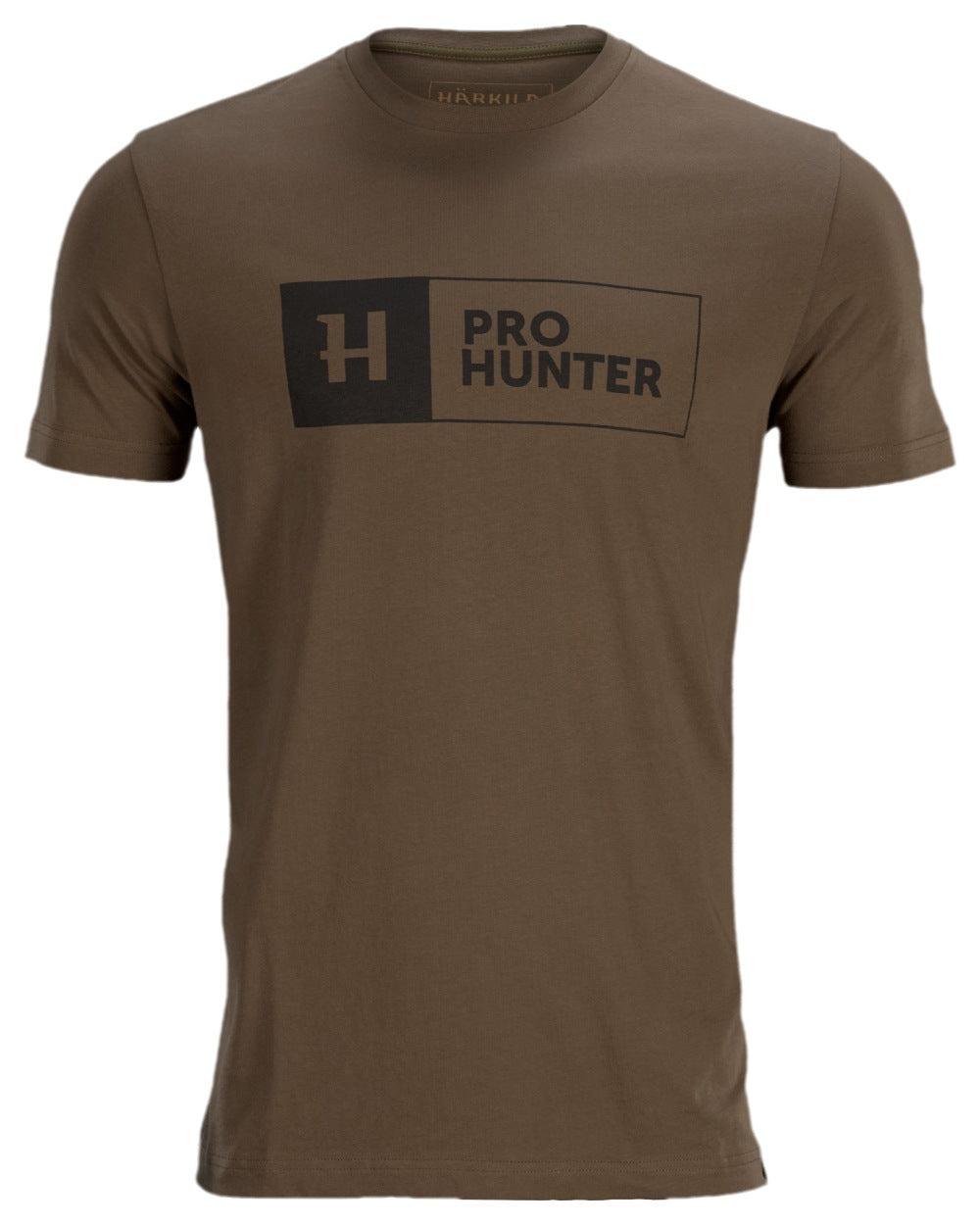 Slate Brown Coloured Harkila Pro Hunter Short Sleeve T-Shirt on white background 