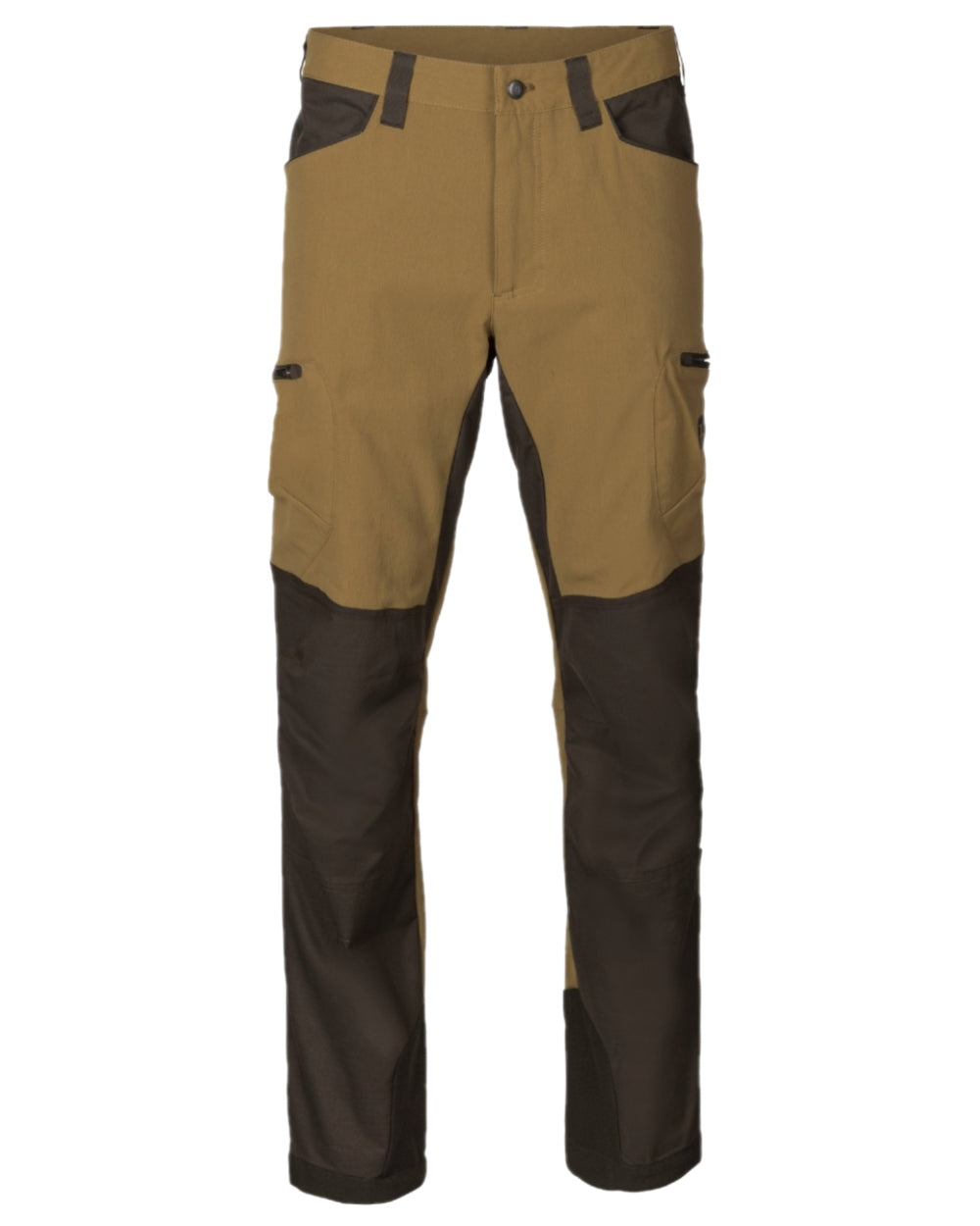 Shadow Brown Golden Brown Coloured Harkila Ragnar Trousers on white background 