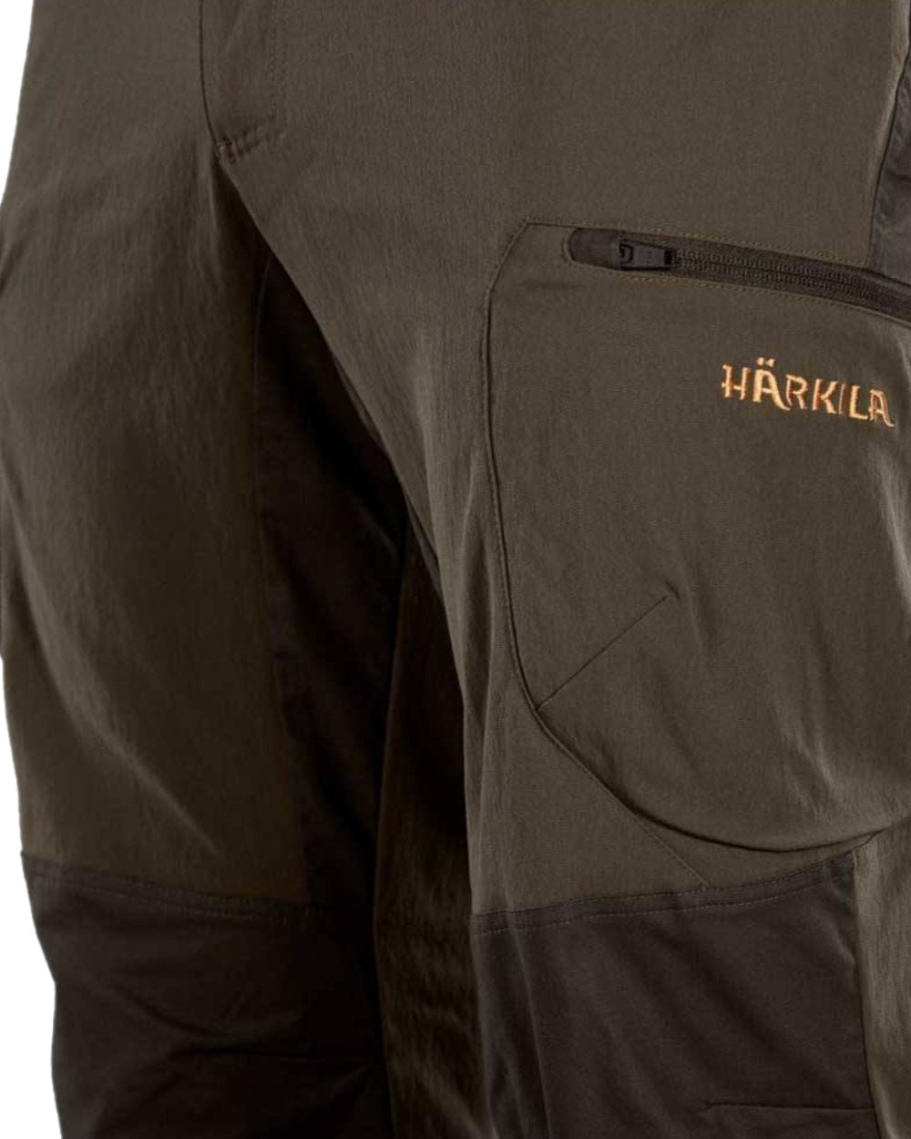 Willow Green Shadow Grey Coloured Harkila Ragnar Trousers on white background 