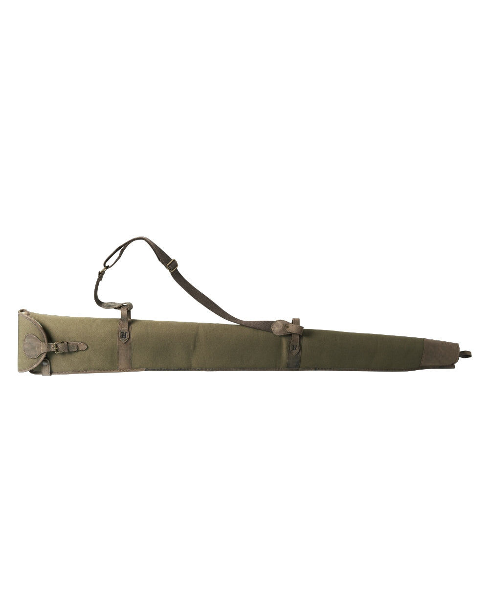 Warm Olive coloured Harkila Retrieve Shotgun Slip In Canvas/Leather on white background 