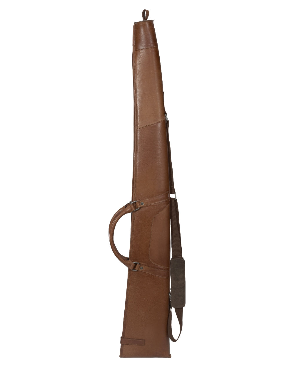 Cognac coloured Harkila Retrieve Shotgun Slip In Leather in white background 