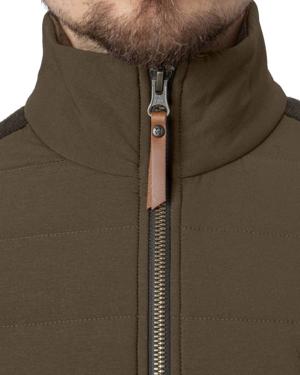 Willow Green Coloured Harkila Sandhem Pro Insulated Cardigan on white background 