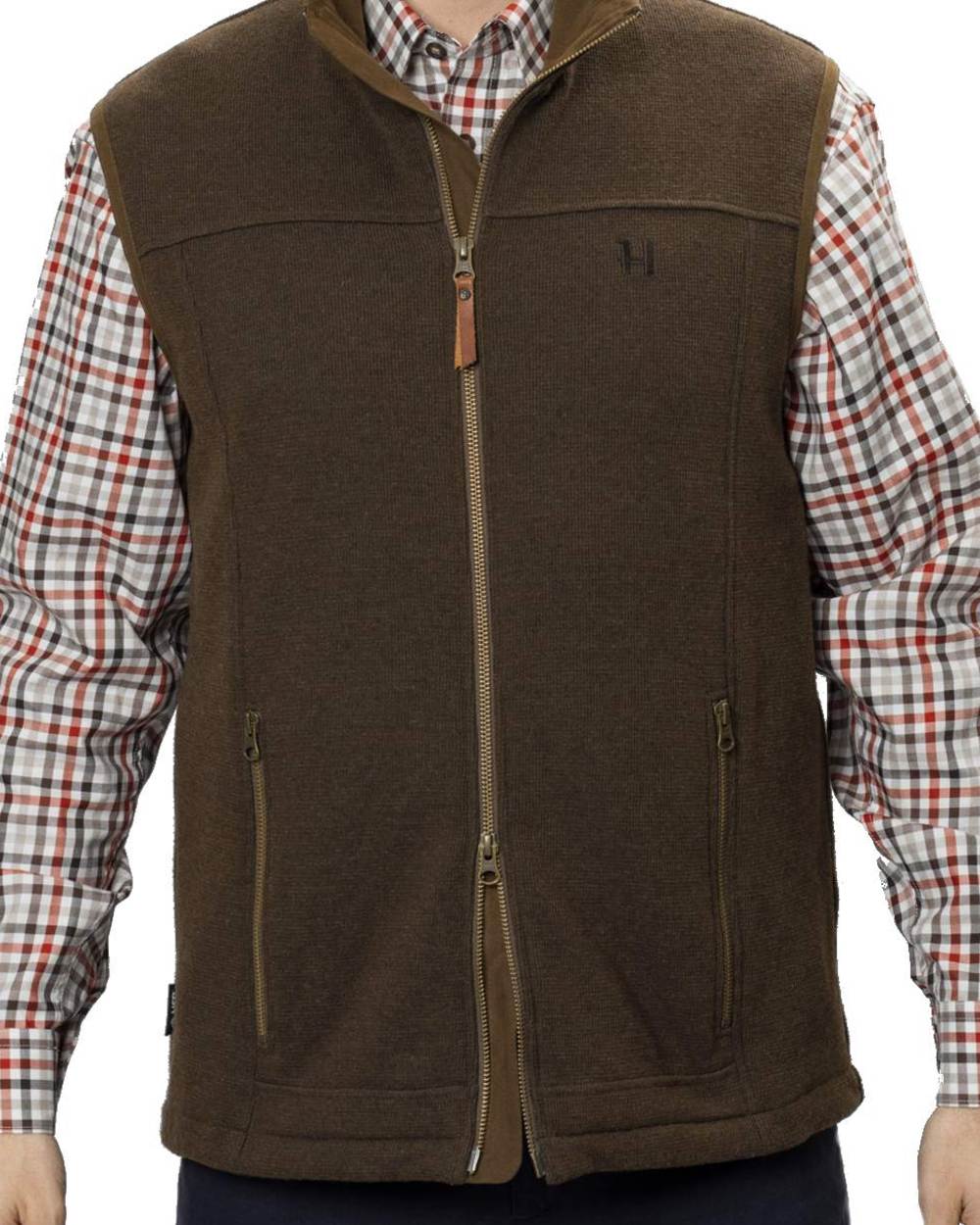 Forest Green Coloured Harkila Sandhem Pro Waistcoat on White background 
